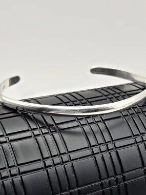 Vintage Taxco Sterling Cuff Bracelet TG-331 Mexico 925 Thin 4mm Minimalist 9g